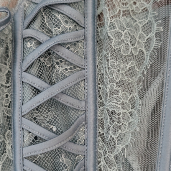 NWT Victoria's Secret Dream Angels Unlined Lace Up Corset Top in Sage Dust Small - Picture 5 of 12